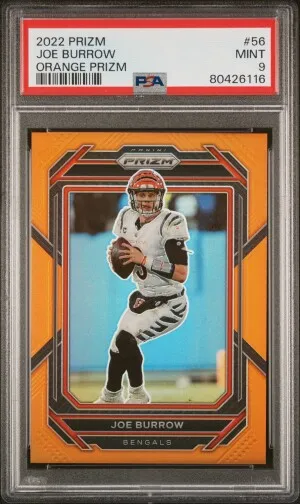 2022 Panini Prizm Joe Burrow Orange Prizm /249 front