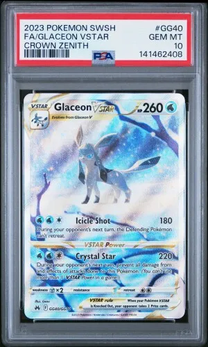 2023 Pokemon Sword And Shield Crown Zenith Fa/Glaceon Vstar Crown Zenith front