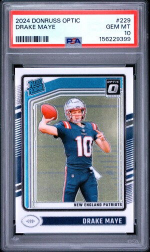 2024 Panini Donruss Optic Drake Maye PSA 10 front