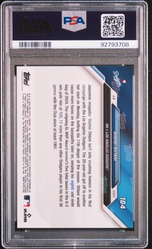 2024 Topps Now Shohei Ohtani #164 PSA 9 back