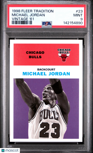 1998 Fleer Tradition Vintage '61 Michael Jordan #23 PSA 9 front