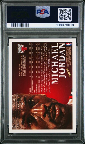 1998 Hoops Michael Jordan #23 PSA 9 back