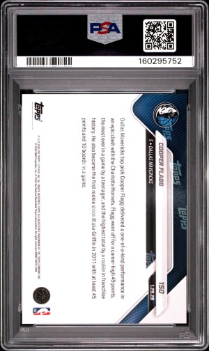 2025 Topps Now Cooper Flagg #150 PSA 10 back
