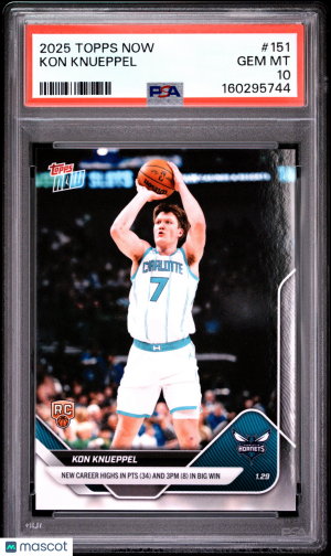 2025 Topps Now Kon Knueppel #151 PSA 10 front