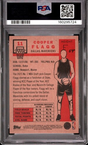 2026 Topps Living Cooper Flagg #11 PSA 10 back