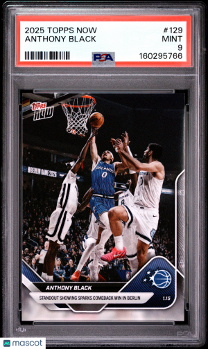 2025 Topps Now Anthony Black #129 PSA 9 front