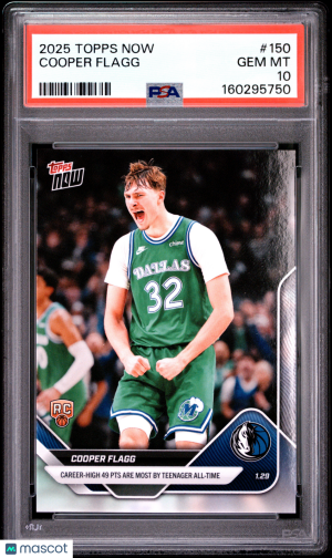 2025 Topps Now Cooper Flagg #150 PSA 10 front