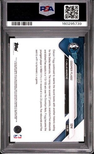 2025 Topps Now Cooper Flagg #124 PSA 10 back