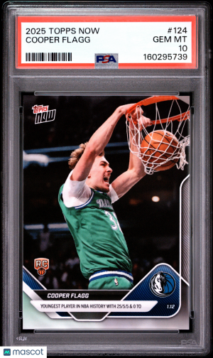2025 Topps Now Cooper Flagg #124 PSA 10 front