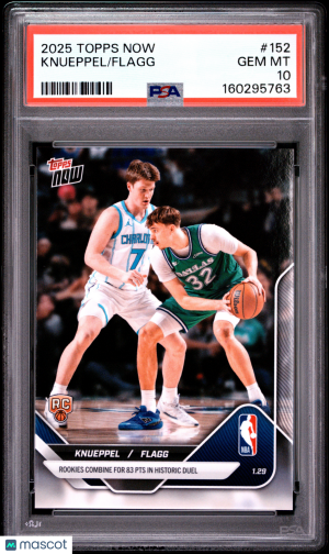 2025 Topps Now Knueppel Flagg #152 PSA 10 front