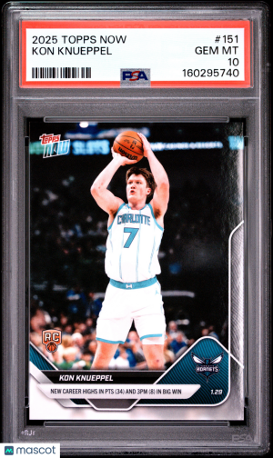 2025 Topps Now Kon Knueppel #151 PSA 10 front