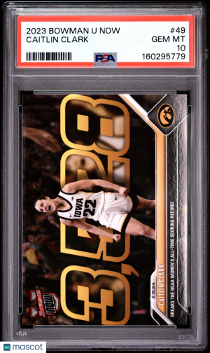 2023 Bowman U Now Caitlin Clark #49 PSA 10 front