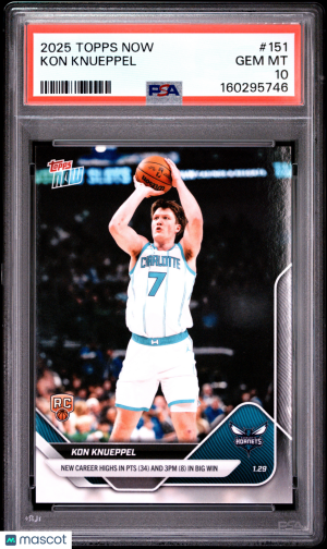 2025 Topps Now Kon Knueppel #151 PSA 10 front