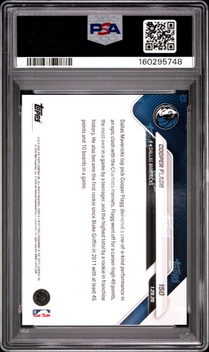 2025 Topps Now Cooper Flagg #150 PSA 10 back