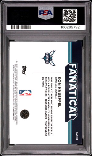 2025 Topps Chrome Fanatical Kon Knueppel #FAN-24 PSA 10 back