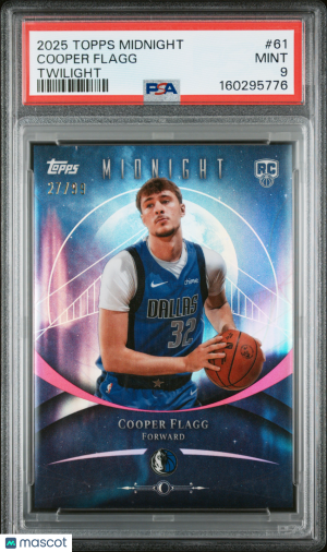 2025 Topps Midnight Cooper Flagg #61 Twilight /99 PSA 9 front