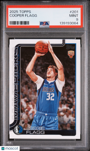 2025 Topps Cooper Flagg #201 PSA 9 front