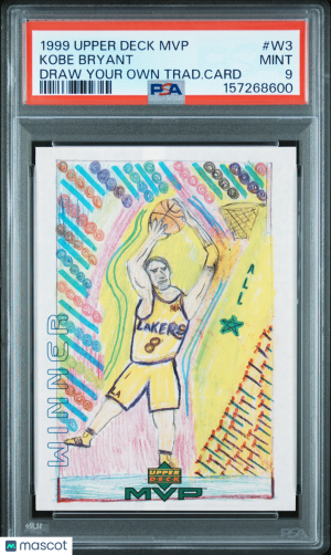1999 Upper Deck MVP Draw Your Own Card Kobe Bryant #W3 Trad. Card PSA 9 front