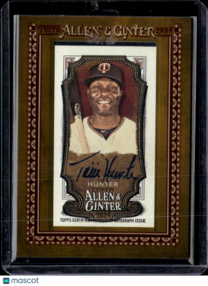 2024 Topps Allen & Ginter Torii Hunter #MA-THU Framed Mini Autograph front