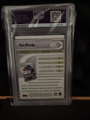 2006 Topps Tom Brady #13 PSA 7 back