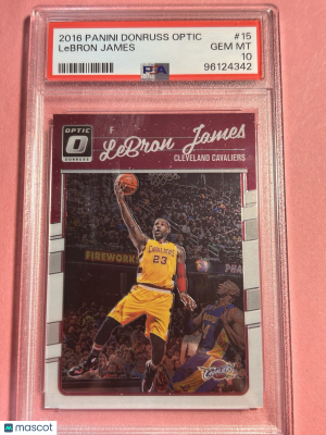 2016 Panini Donruss Optic LeBron James #15 [Base] Base Set PSA 10 front
