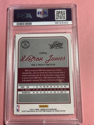2016 Panini Donruss Optic LeBron James #15 [Base] Base Set PSA 10 back