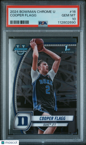 2024 Bowman Chrome University Cooper Flagg #16 PSA 10 front