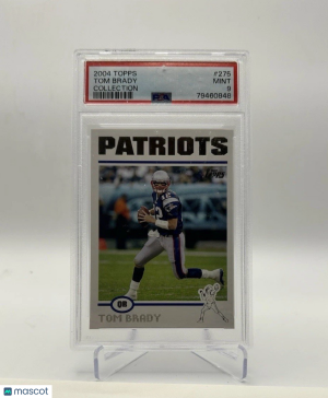 2004 Topps Tom Brady #275 Collection Parallel/Variety Base Set PSA 9 front