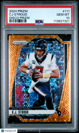 2024 Panini Prizm CJ Stroud #111 Disco PSA 10 front