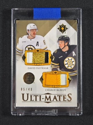 2023-24 Upper Deck Ultimate Collection Ulti-Mates Dual Patch /49 front