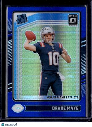 2024 Panini Donruss Optic Drake Maye #229 Blue Hyper front