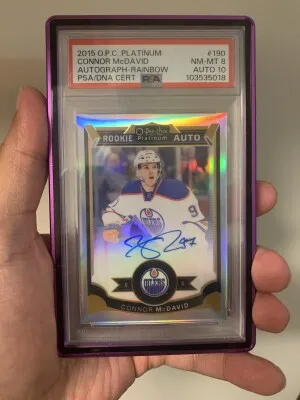 2015 O-Pee-Chee Platinum Connor Mcdavid Autograph-Rainbow front