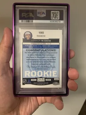 2015 O-Pee-Chee Platinum Connor Mcdavid Autograph-Rainbow back
