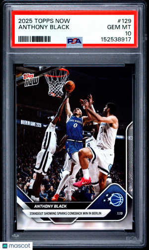 2025 Topps Now Anthony Black #129 PSA 10 front