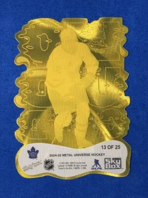 Auston Matthews 2024-25 Skybox Metal Universe Liquid Gold back