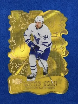 Auston Matthews 2024-25 Skybox Metal Universe Liquid Gold front