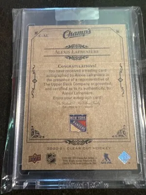 Alexis Lafreniere Champs Rookie Auto 13/25 Jersey # back