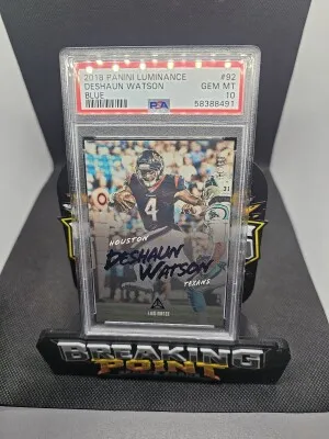 2018 Panini Luminance Deshaun Watson Blue 70/99 PSA10 front