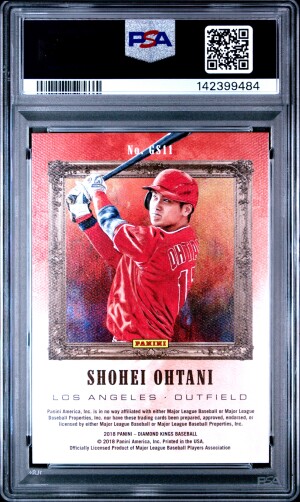 2018 Panini Diamond Kings Gallery Of Stars Shohei Ohtani #GS11 PSA 9 back