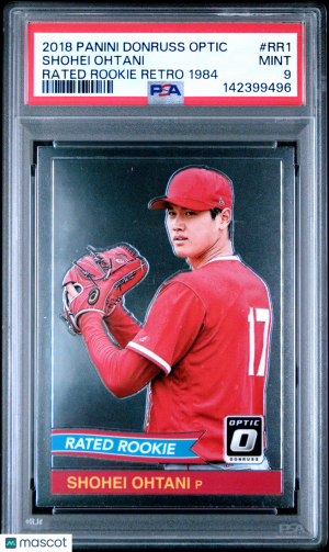 2018 Panini Donruss Optic Rated Rookie Retro 1984 Shohei Ohtani #RR1 PSA 9 front
