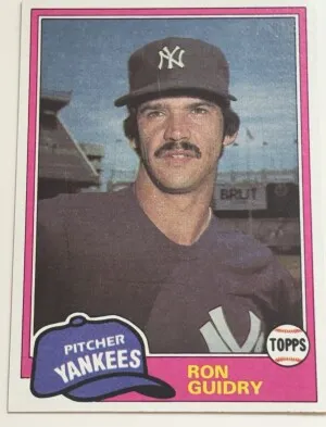 RON GUIDRY 1981 TOPPS 250 front