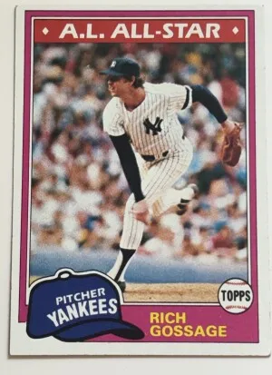 RICH GOSSAGE 1981 TOPPS 460 front