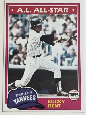 BUCKY DENT 1981 TOPPS 650 front