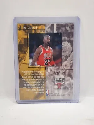 Michael Jordan 1996-97 Fleer Ultra Give & Take Gold 5 of 10 Give SP Insert back