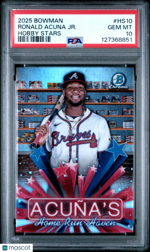 2025 Bowman Hobby Stars Ronald Acuna JR. #HS10 PSA 10 front