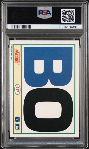 1990 Score Bo Jackson #697 PSA 9 back