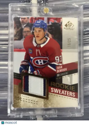 2025-26 Upper Deck SP Game Used Rookie Sweaters Gold 18/25 Ivan Demidov Patch RC front