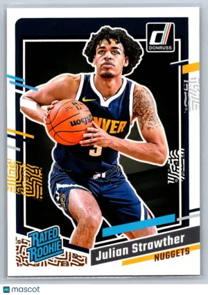 2023-24 Donruss Julian Strawther #242 RC Denver Nuggets
