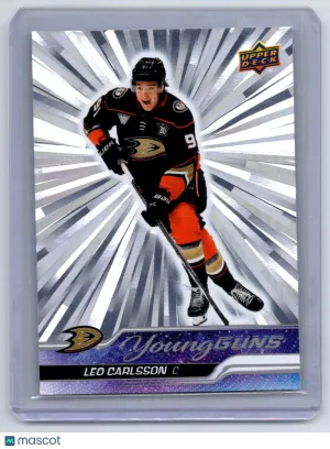 2023 Upper Deck Series 2 Young Guns Leo Carlsson Silver Outburst Rookie front