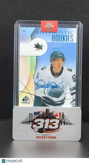 2024 Upper Deck SP Game Used Authentic Rookies Collin Graf #230 Blue Auto front